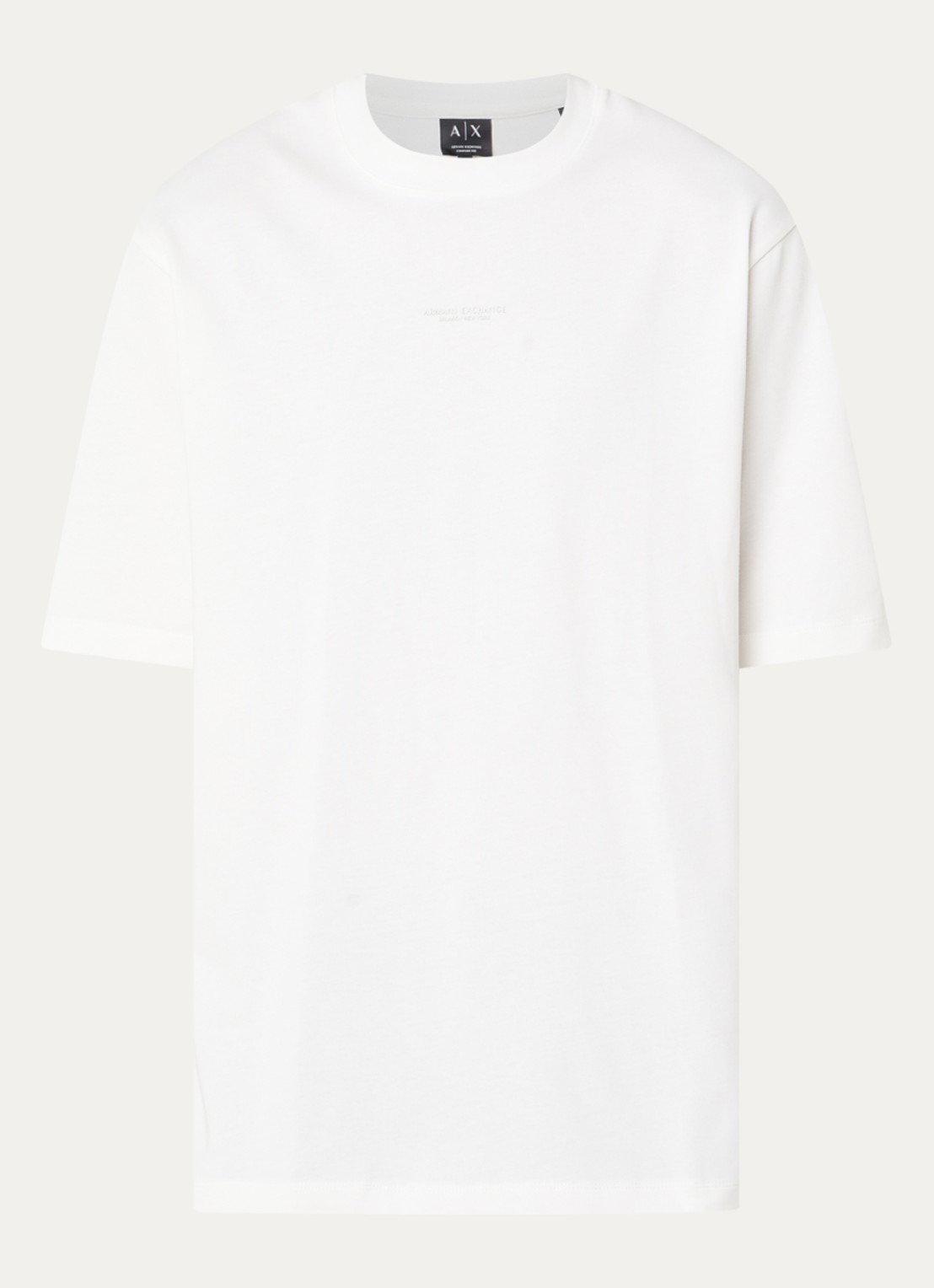Armani T-shirt met logo - voorkant 2 gebroken wit