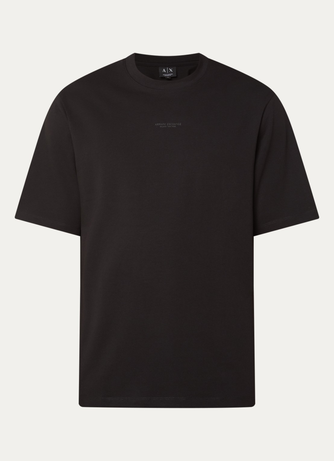 Armani T-shirt met logo - voorkant black-uc001