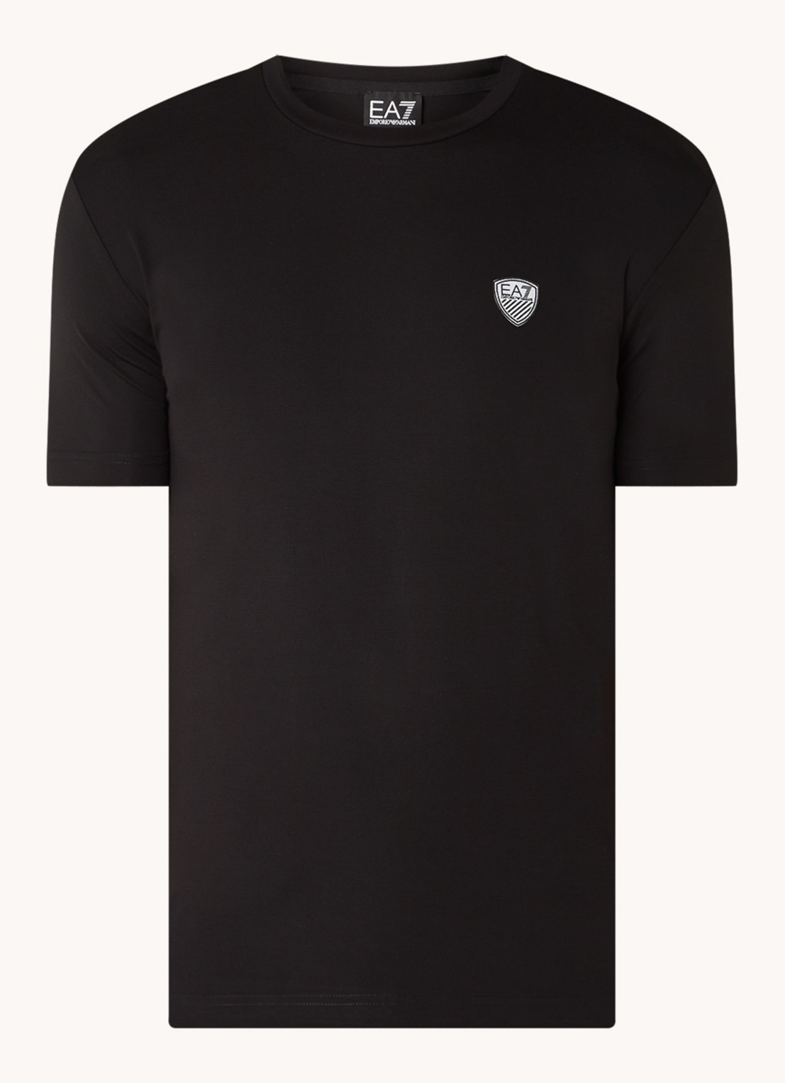 Armani T-shirt met logo  - voorkant zwart