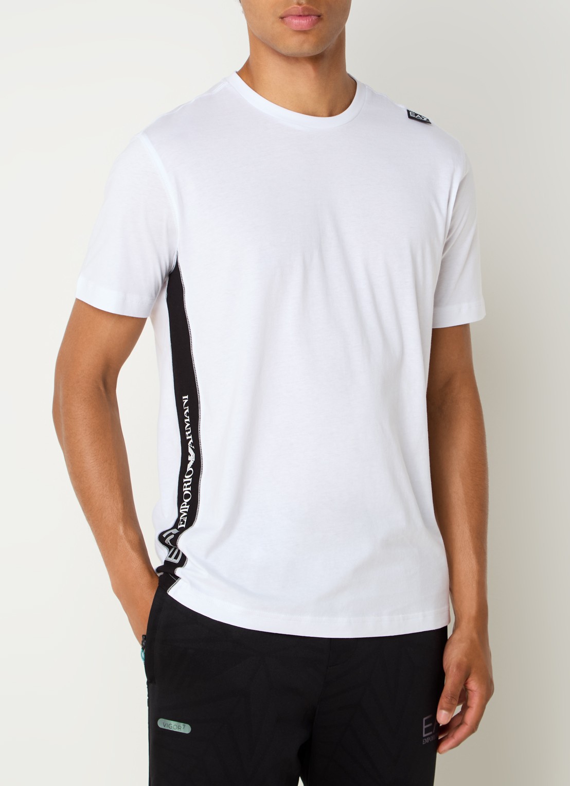 Armani T-shirt met logo - detail wit