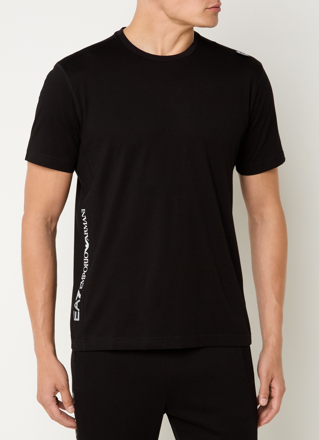 Armani T-shirt met logo - detail zwart