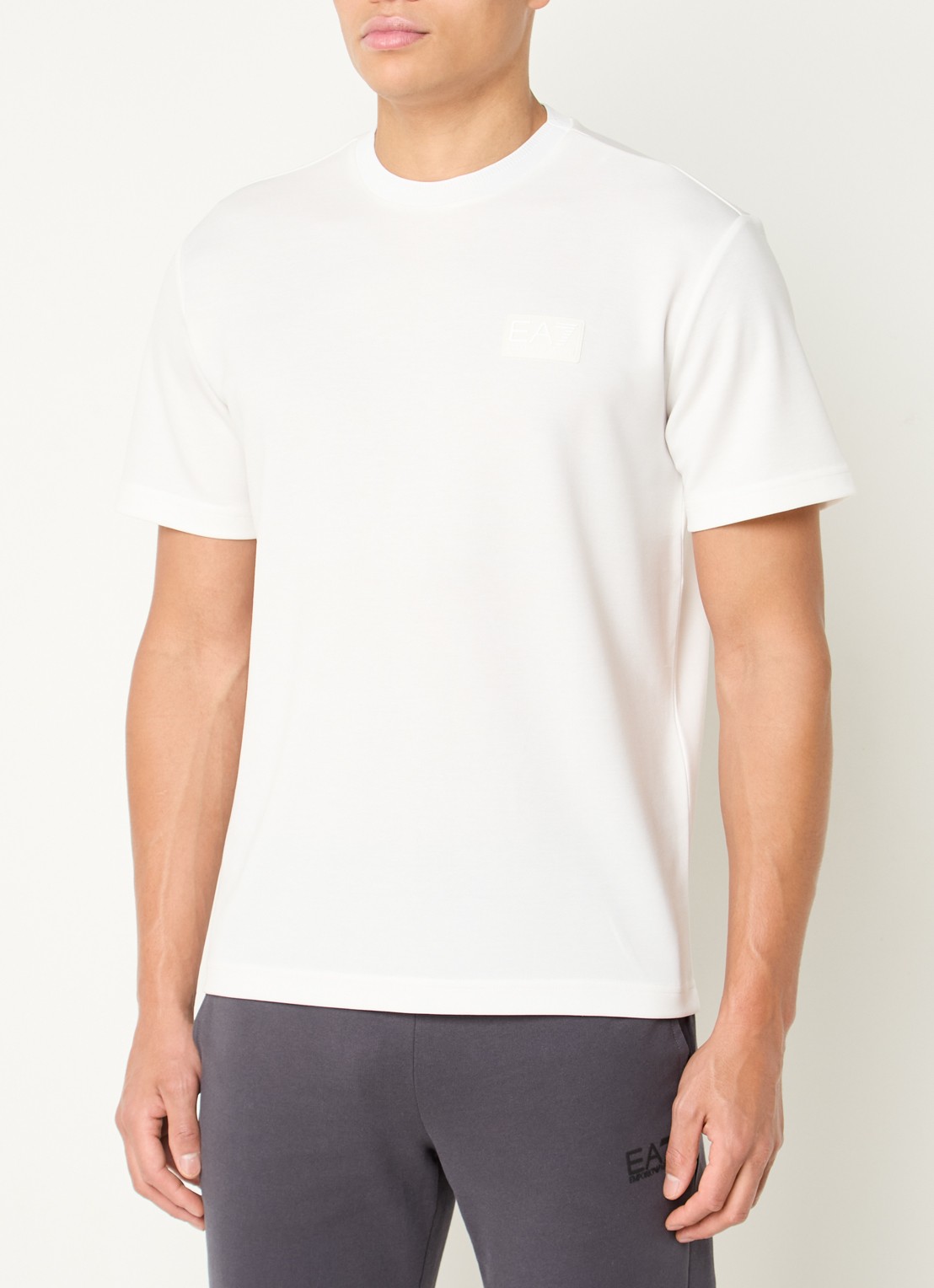 Armani T-shirt  met logo - detail 3 wit