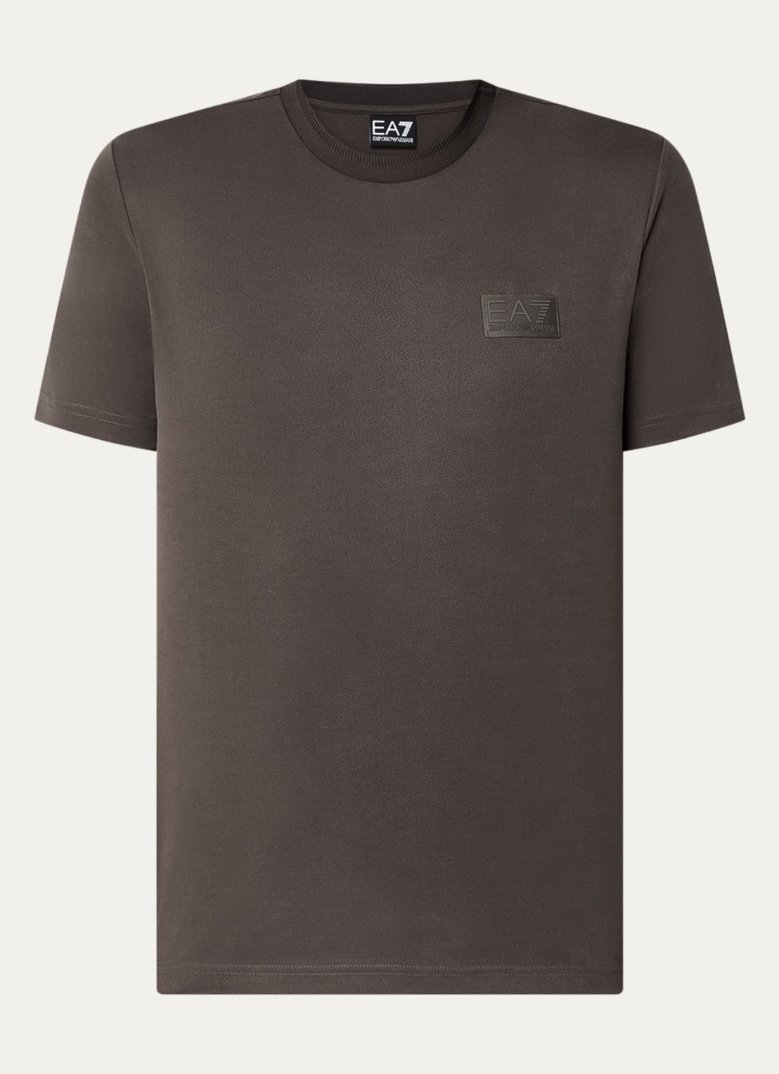 Armani T-shirt  met logo - voorkant donkerbruin