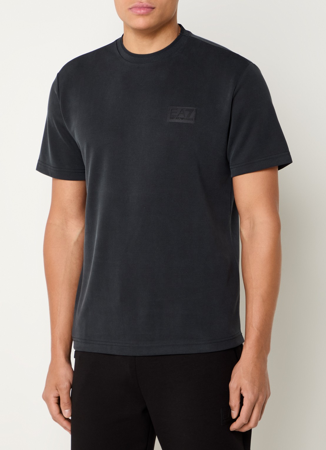 Armani T-shirt  met logo - detail 3 zwart