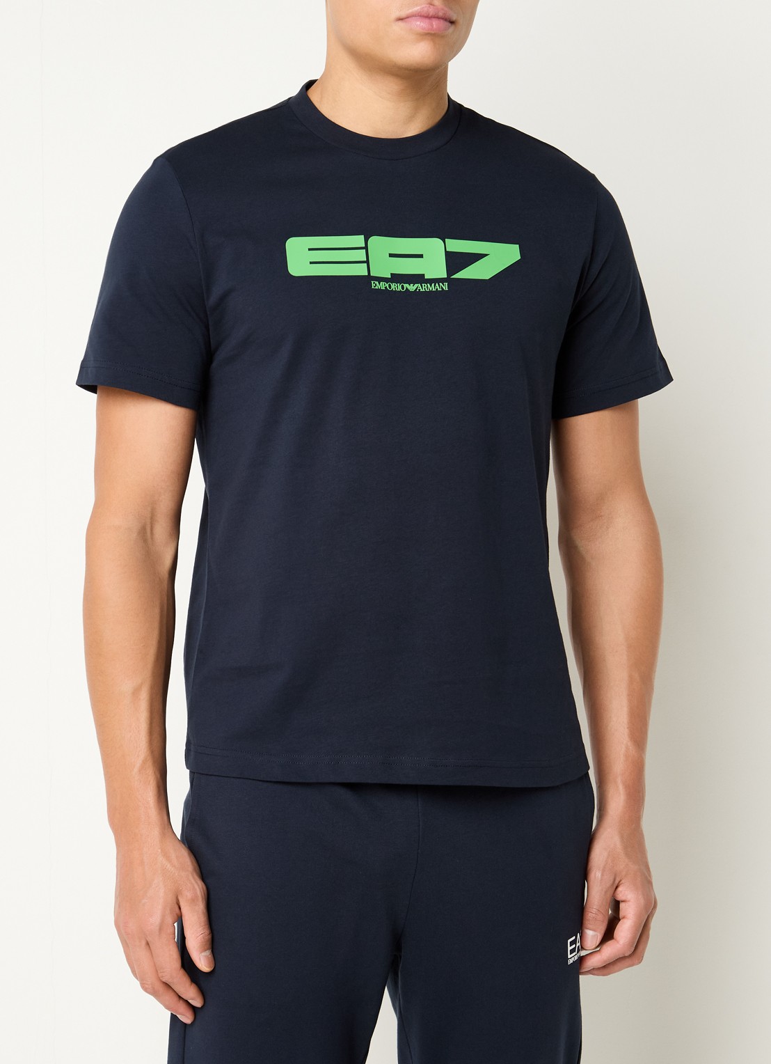 Armani T-shirt met logo - detail donkerblauw