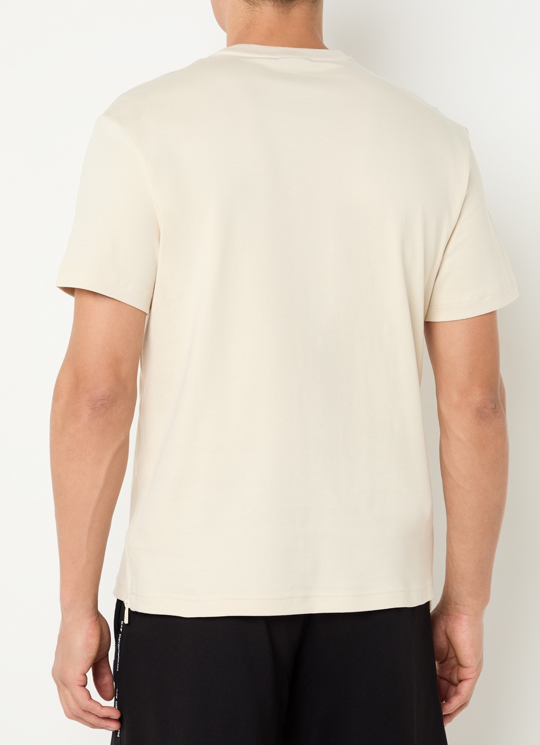 Armani T-shirt met logo - achterkant beige