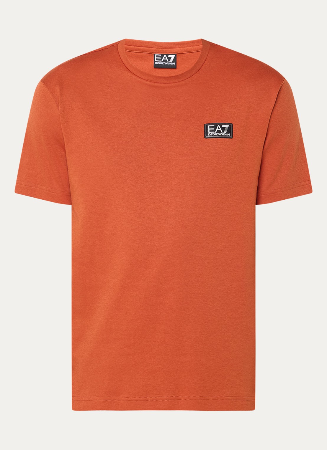 Armani T-shirt met logo - voorkant 2 oranjerood