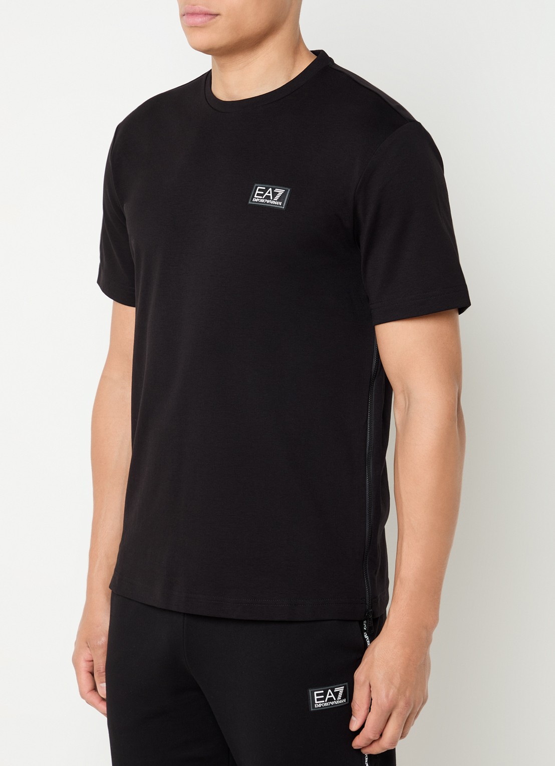 Armani T-shirt met logo - detail zwart
