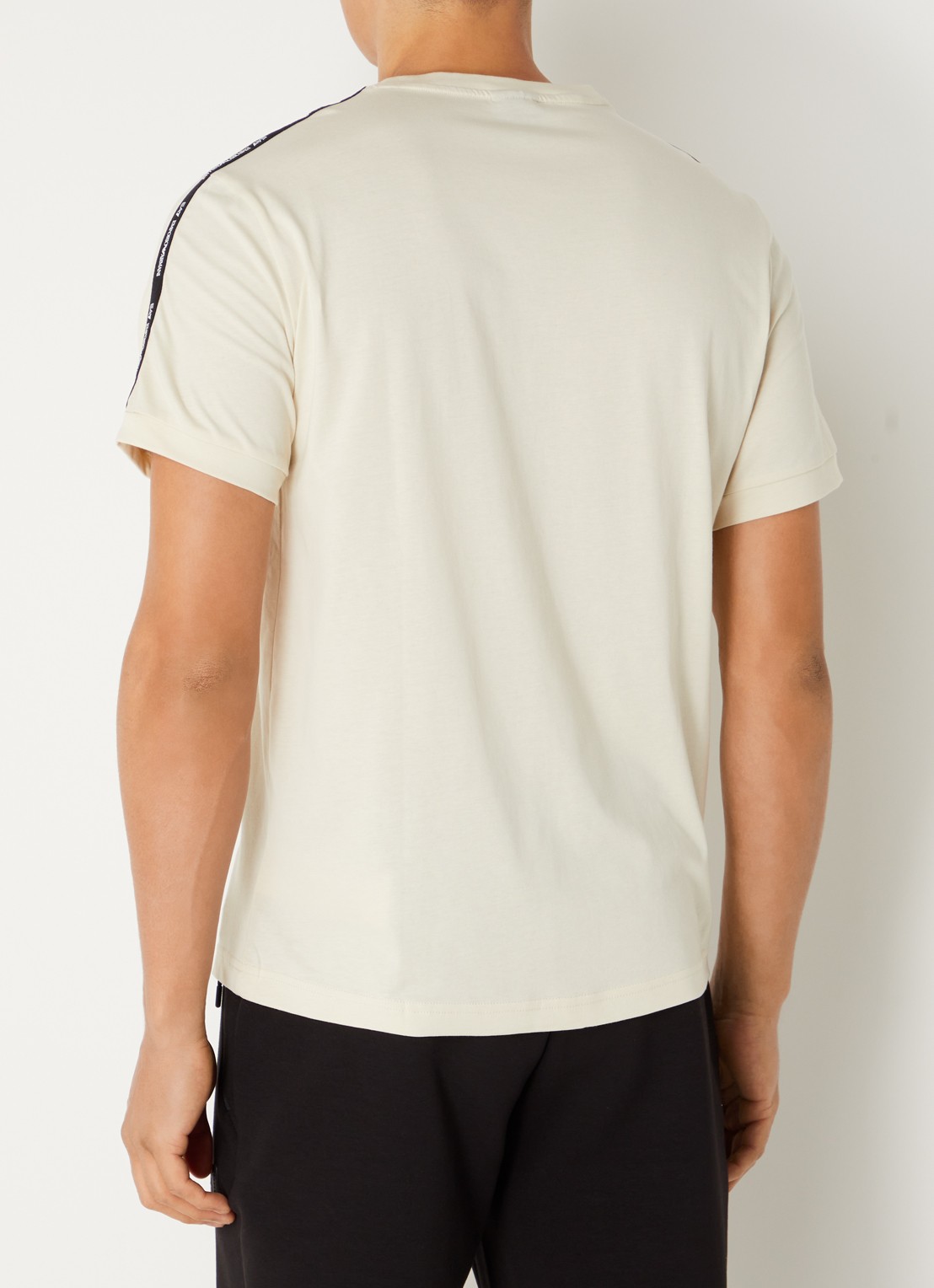 Armani T-shirt met logo - achterkant beige