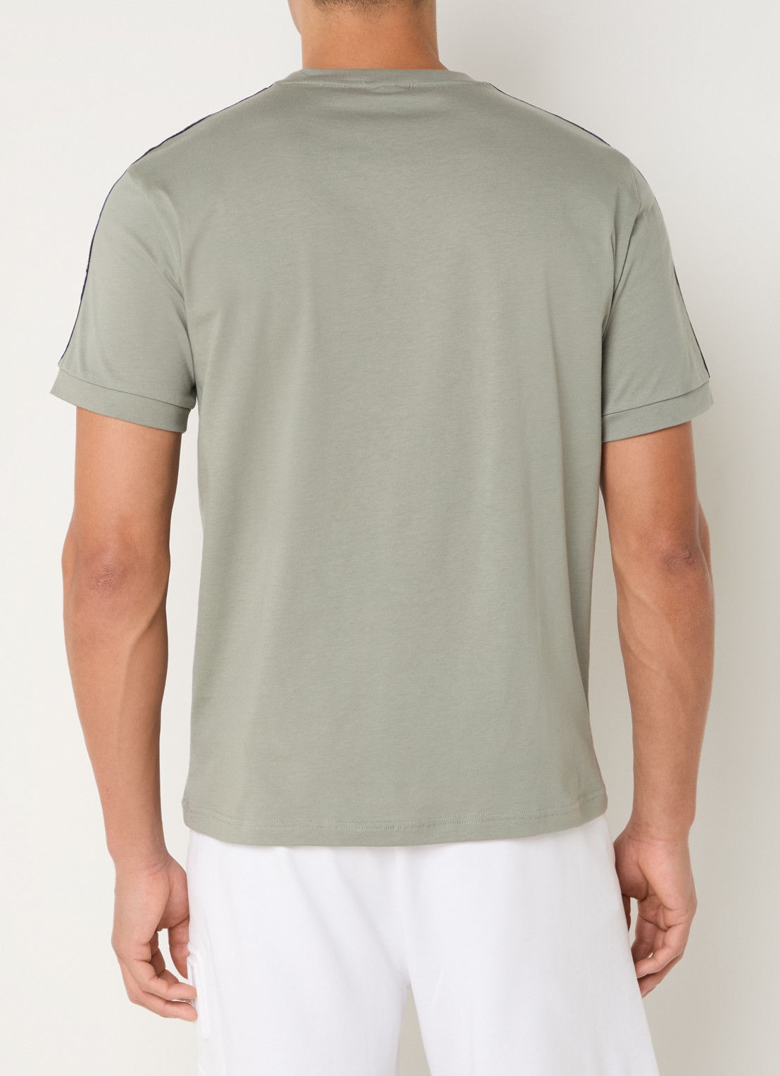Armani T-shirt met logo - achterkant legergroen