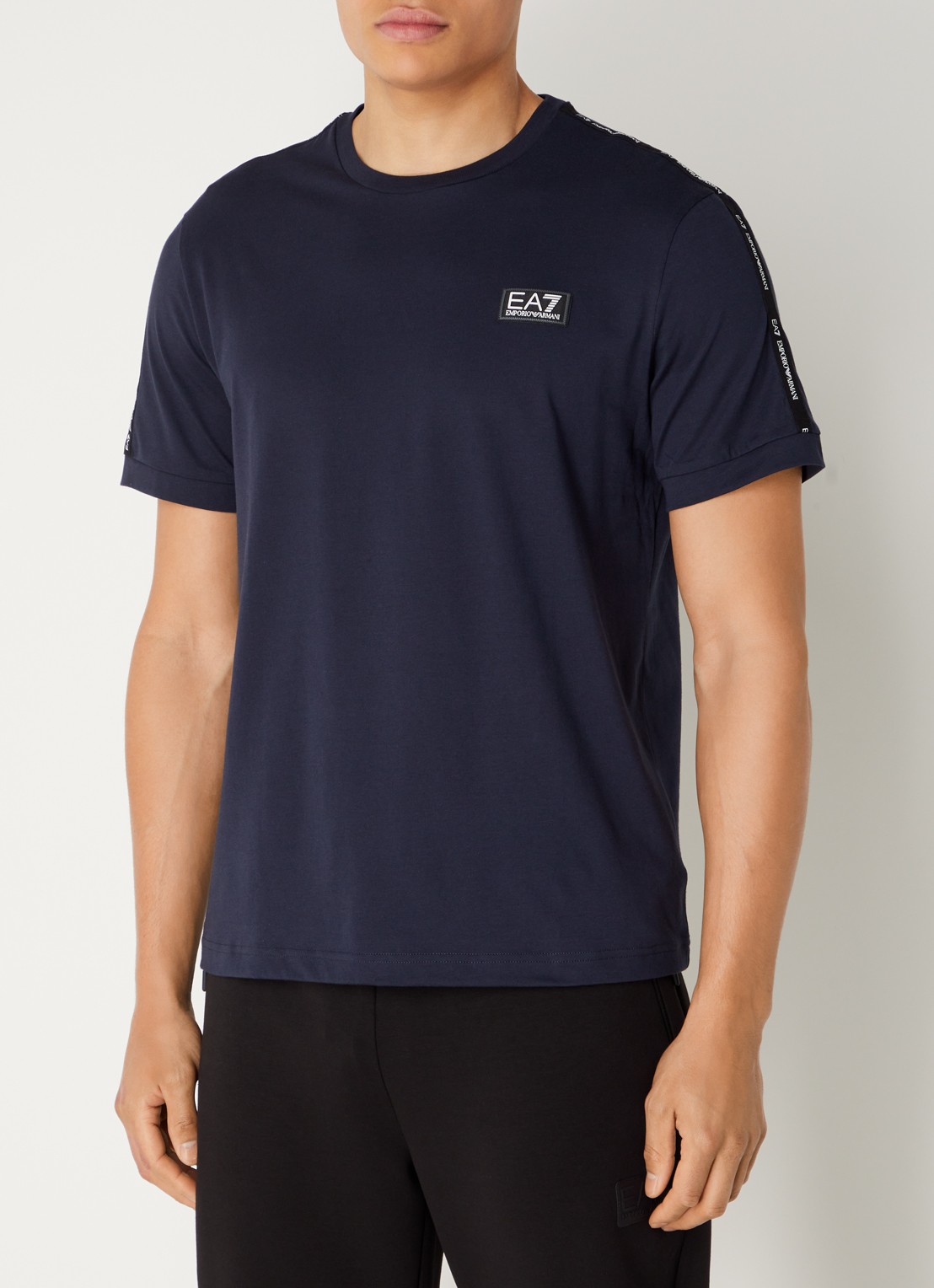 Armani T-shirt met logo - detail 3 donkerblauw