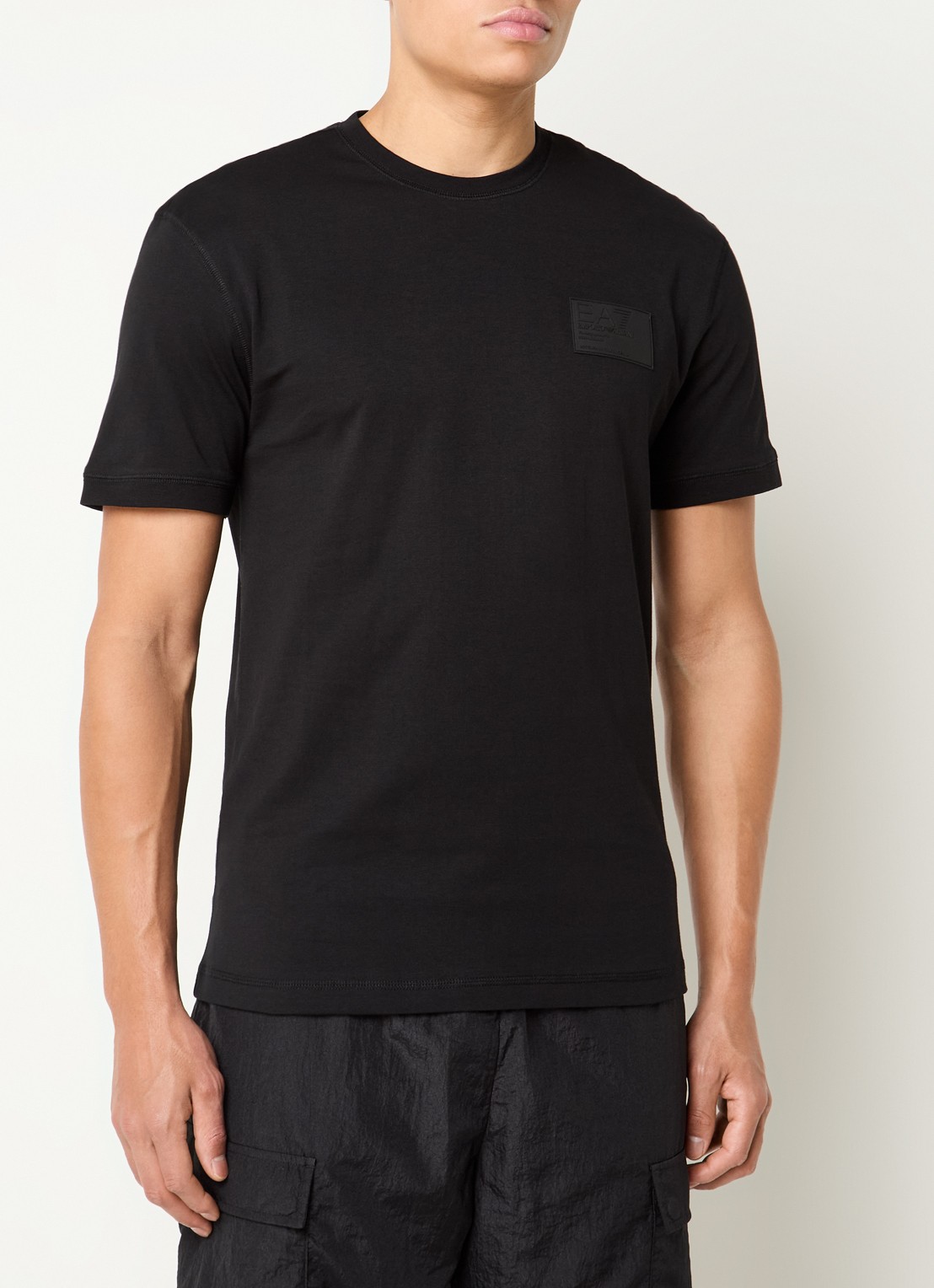 Armani T-shirt met logo - detail 3 zwart