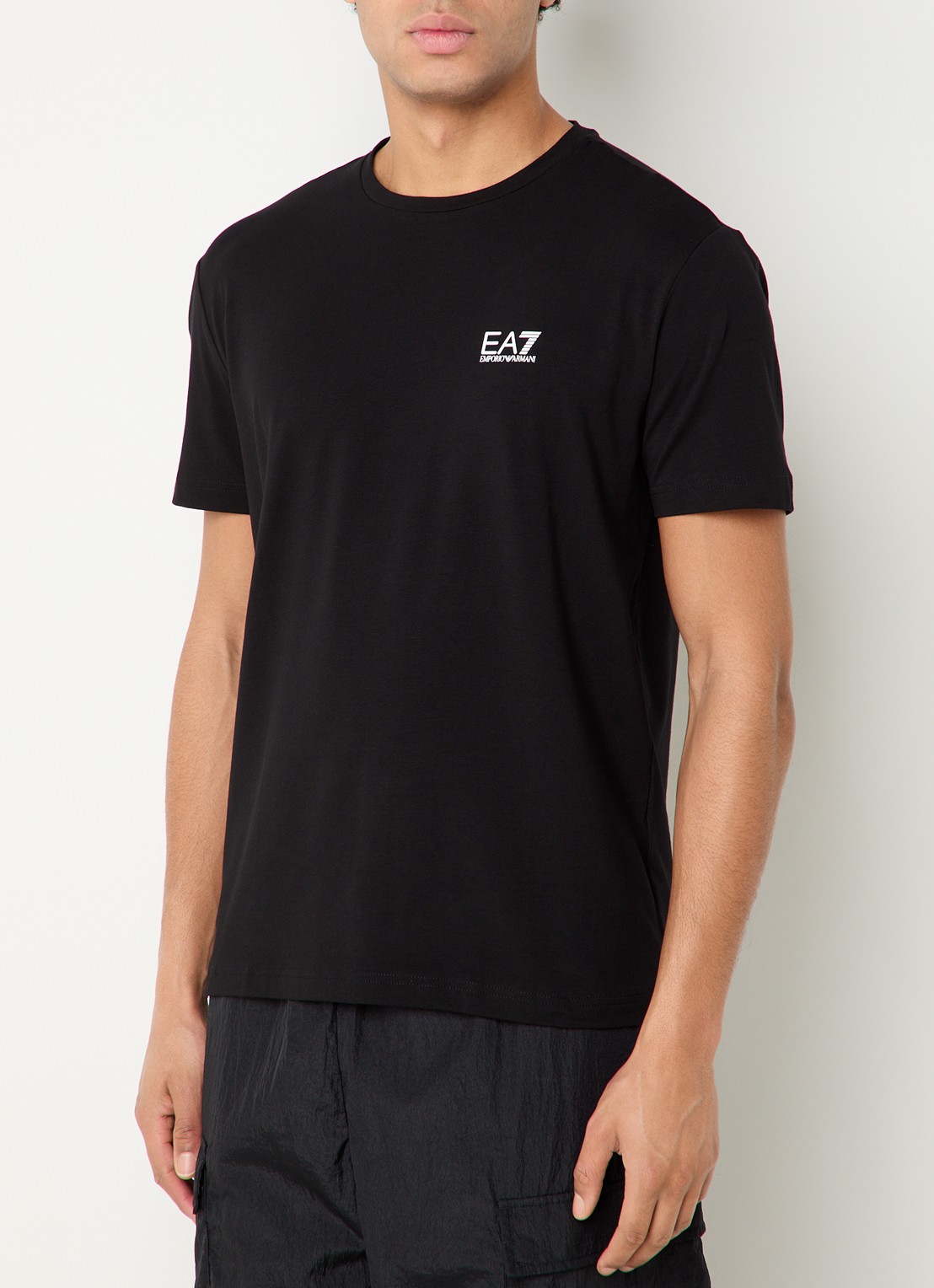 Armani T-shirt met logo - detail zwart