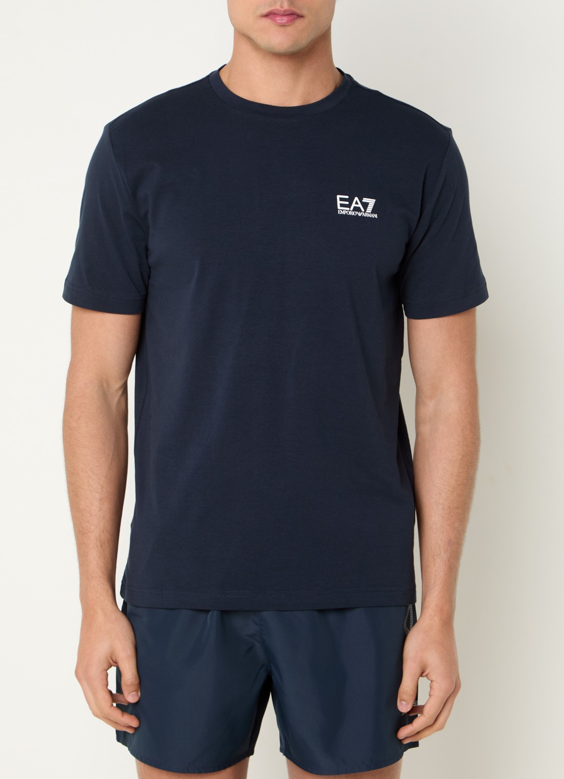 Armani T-shirt met logo - detail 3 donkerblauw