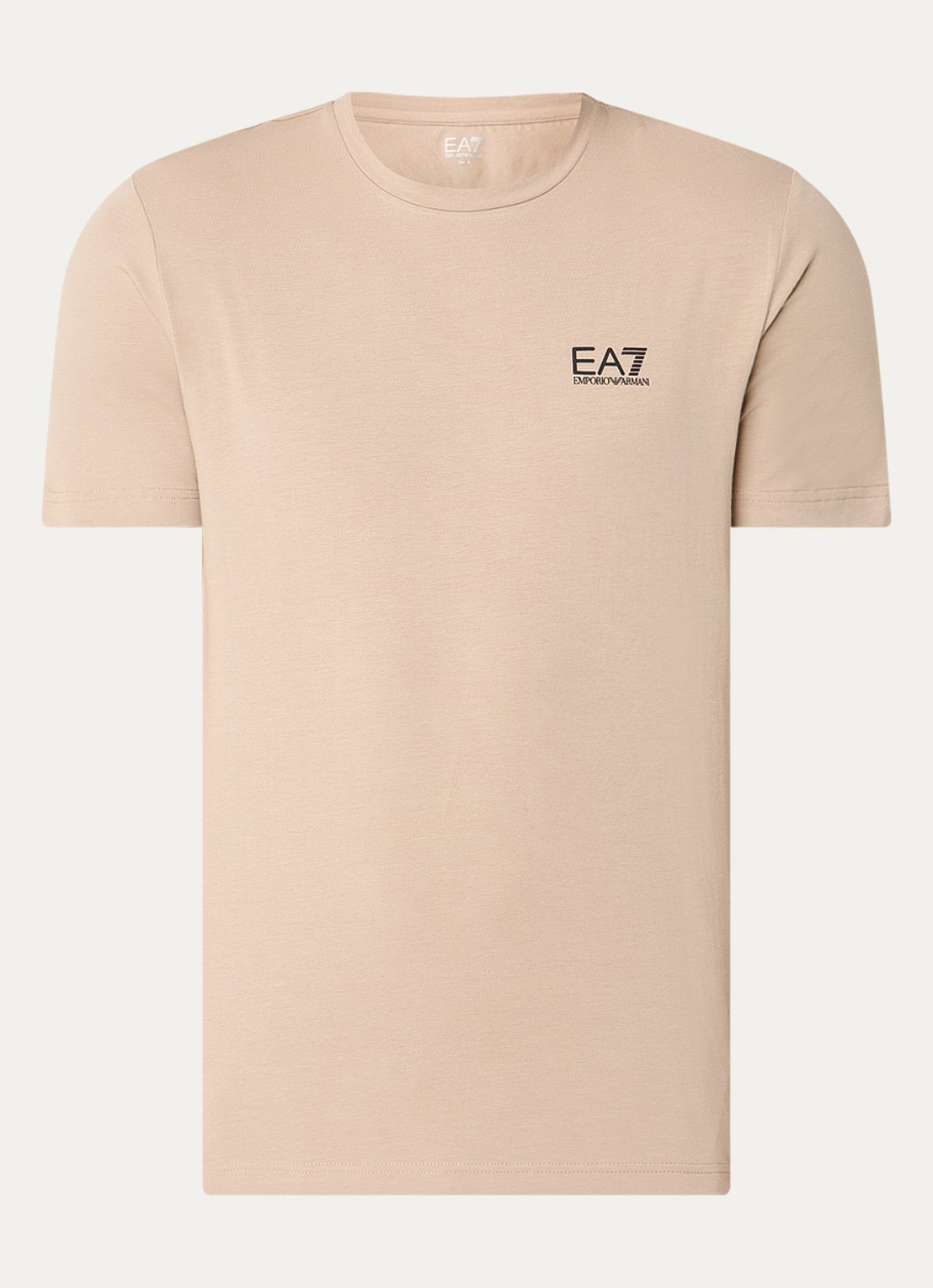 Armani T-shirt met logo - voorkant 2 donkerbeige