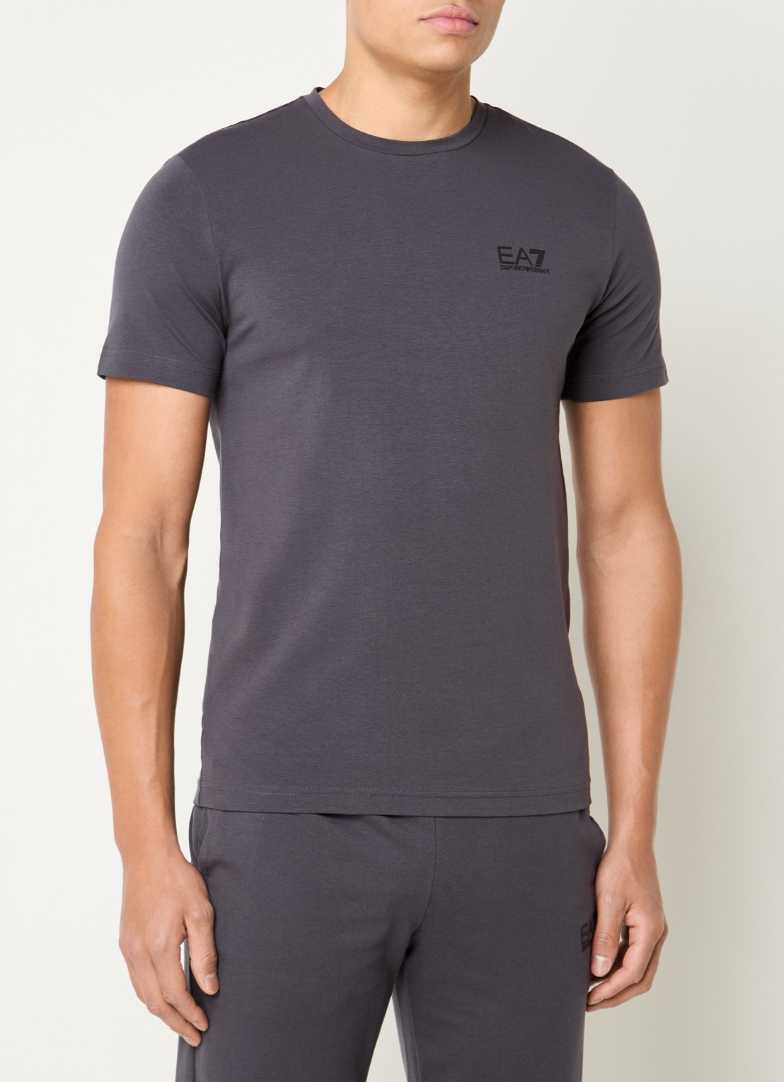 Armani T-shirt met logo - detail 3 antraciet