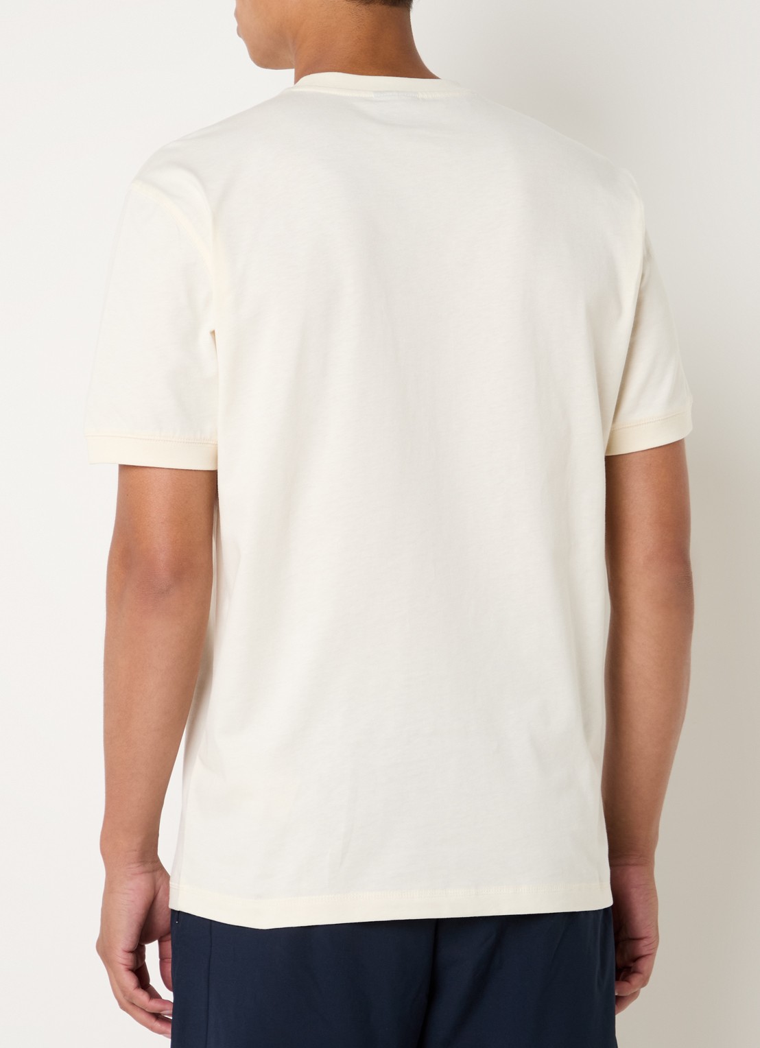 Armani T-shirt met logo - achterkant creme