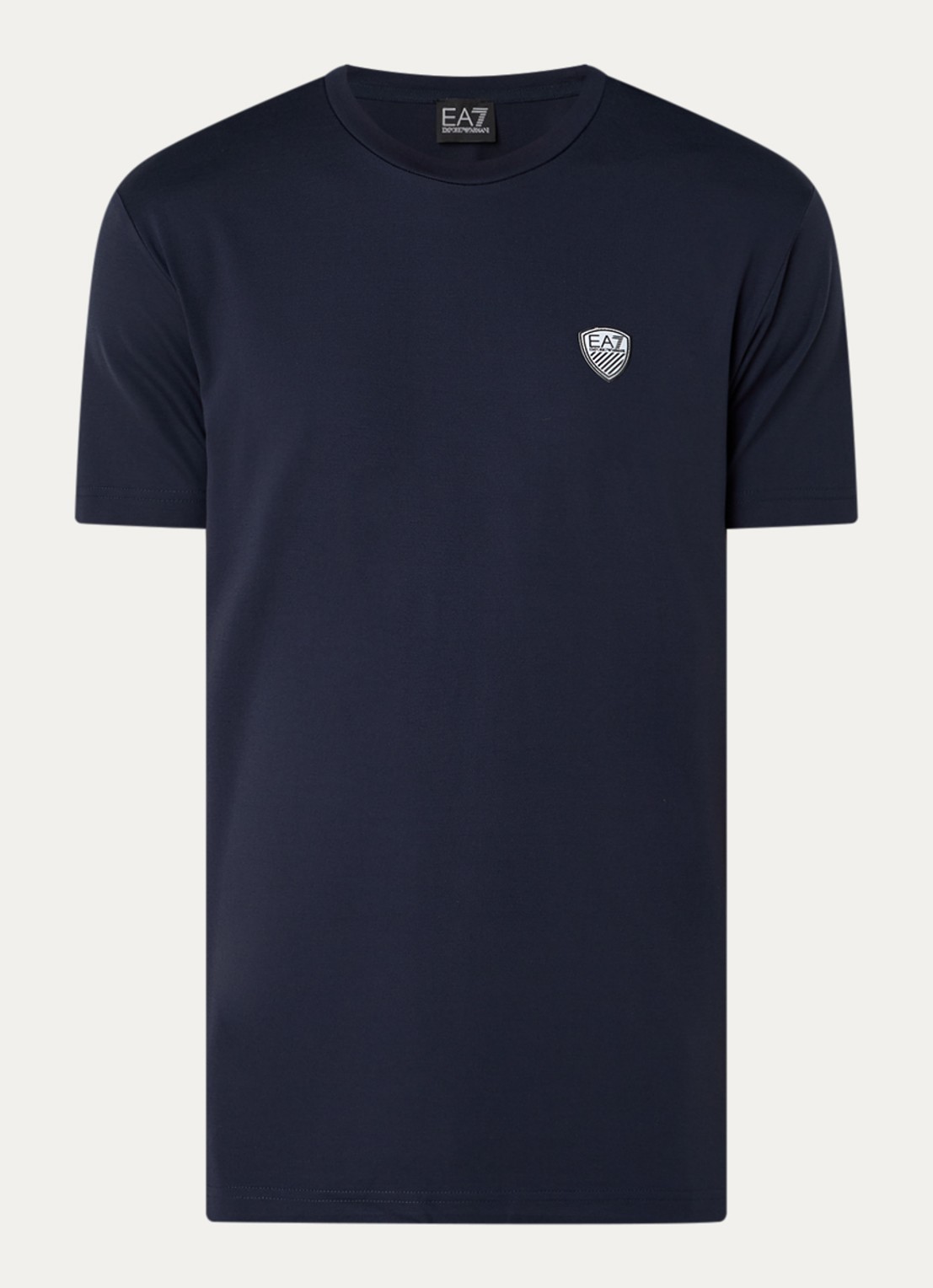 Armani T-shirt met logo  - voorkant indigo