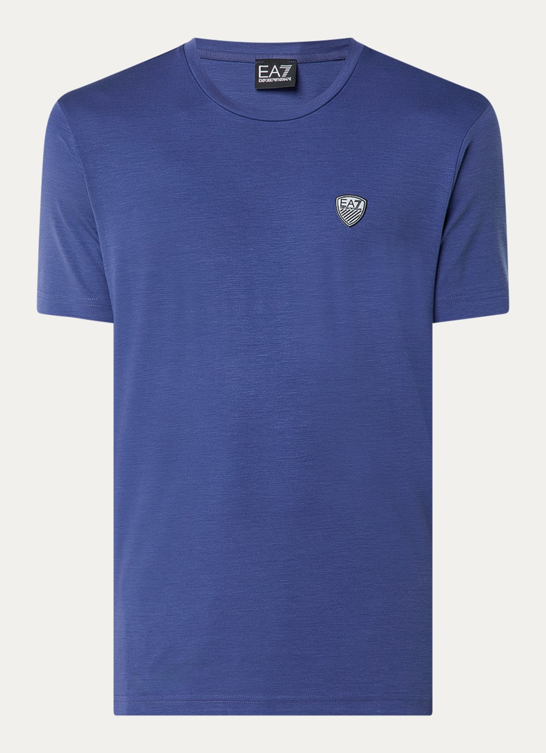 Armani T-shirt met logo  - voorkant 2 kobaltblauw