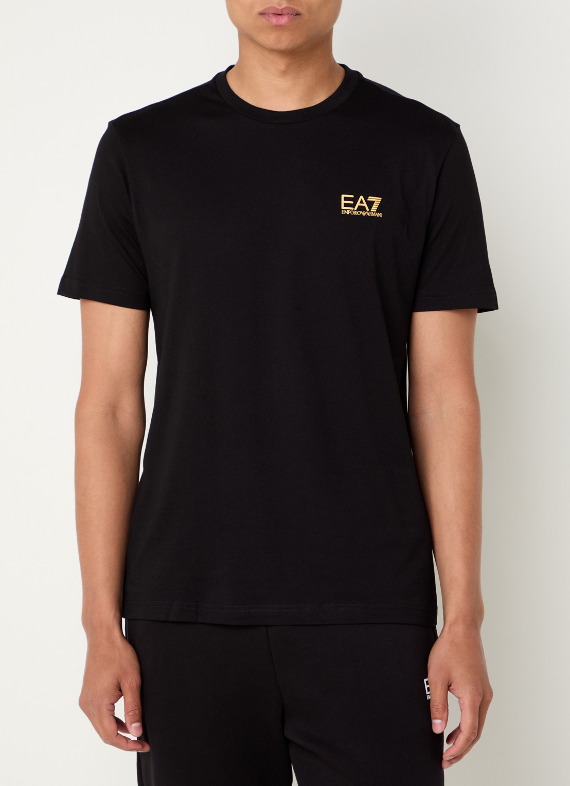 Armani T-shirt met logo - detail 3 zwart