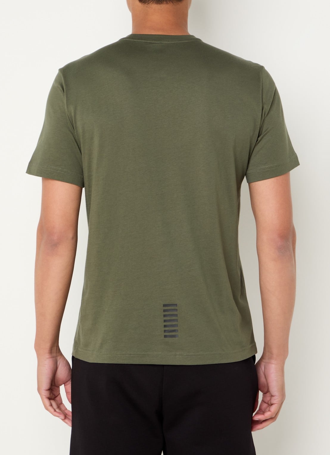 Armani T-shirt met logo - achterkant legergroen