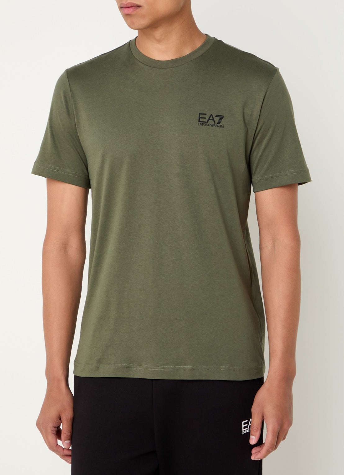 Armani T-shirt met logo - detail 2 legergroen
