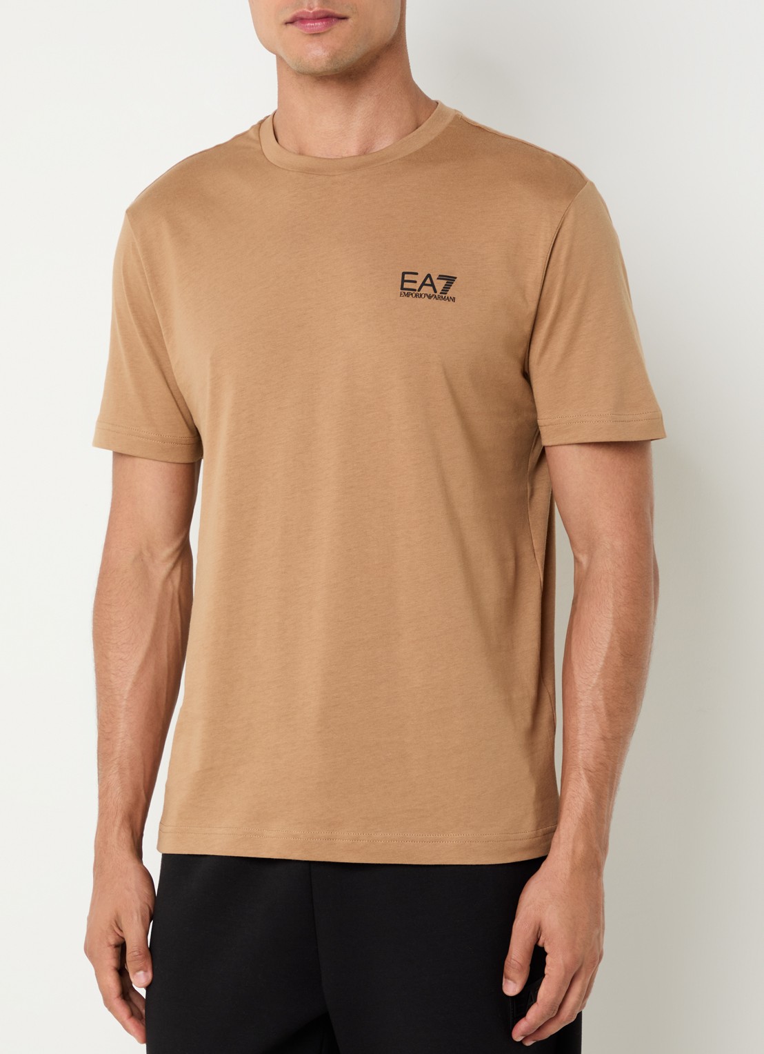 Armani T-shirt met logo - detail 2 camel