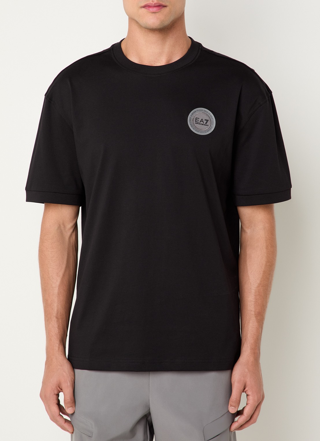 Armani T-shirt met logo - detail 2 zwart