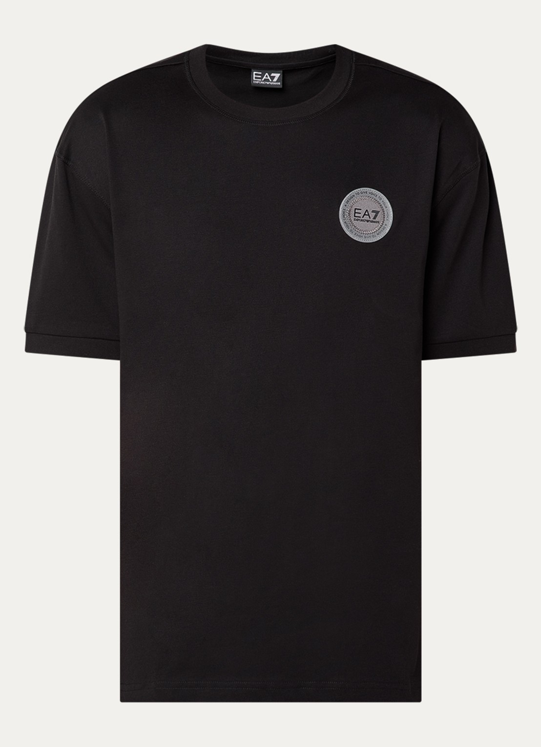 Armani T-shirt met logo - voorkant 3 zwart