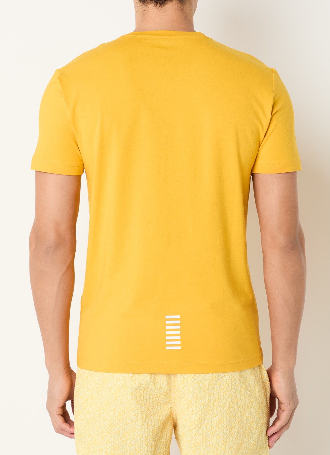 Armani T-shirt met logo - achterkant 4 geel