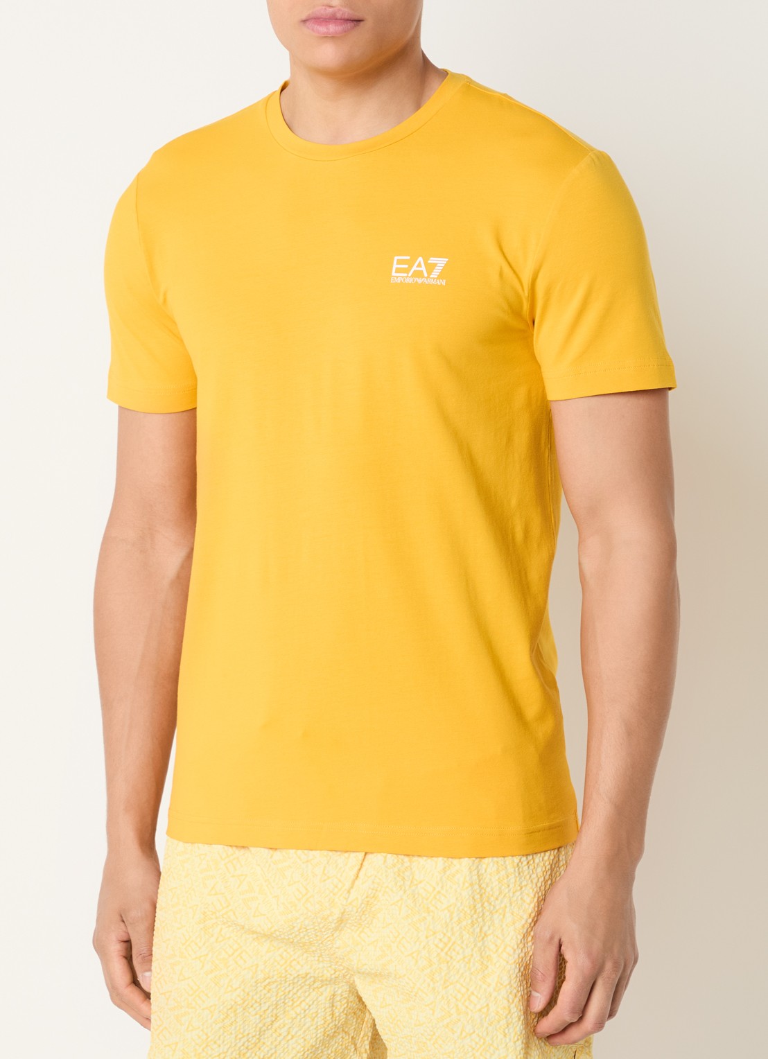 Armani T-shirt met logo - detail 3 geel