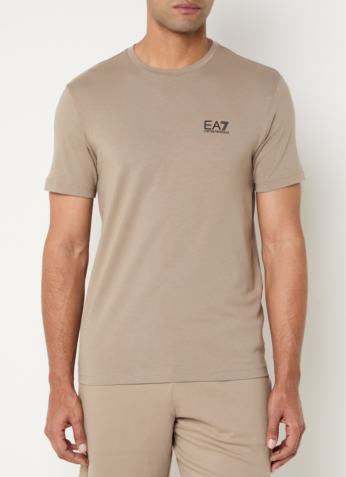 Armani T-shirt met logo - detail 3 taupe