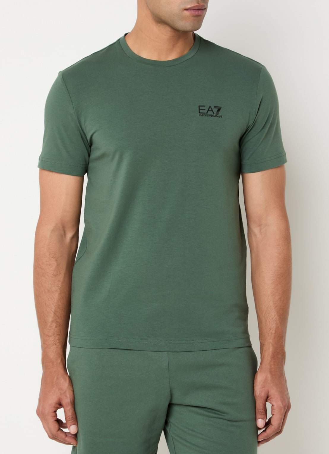 Armani T-shirt met logo - detail donkergroen