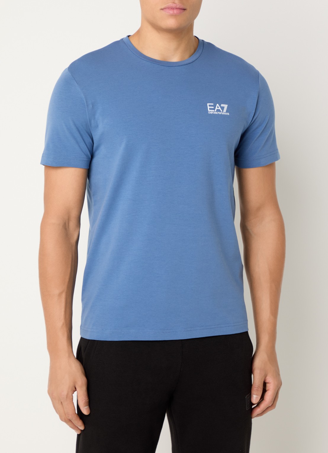 Armani T-shirt met logo - detail blauw