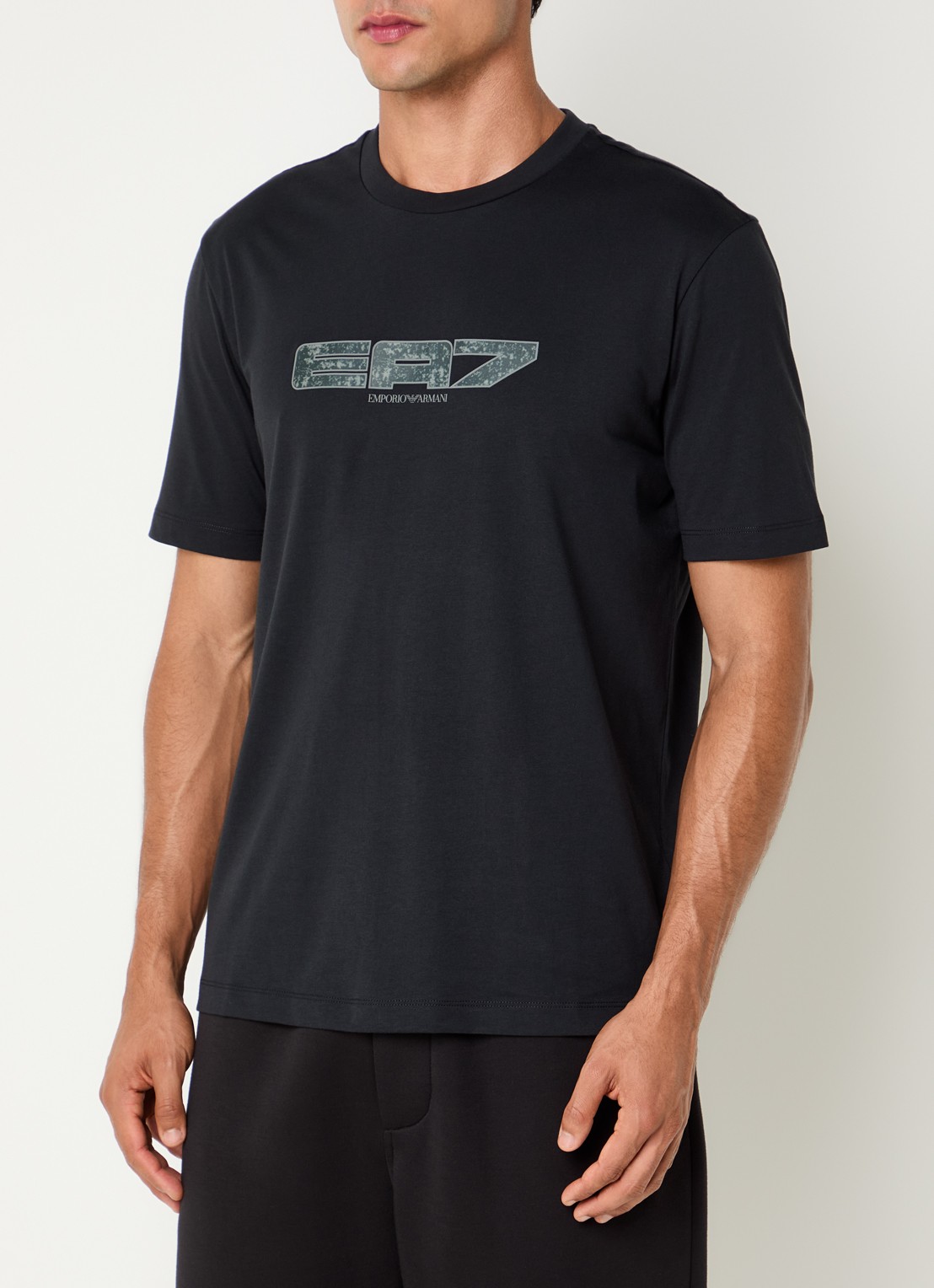 Armani T-shirt met logo - detail zwart