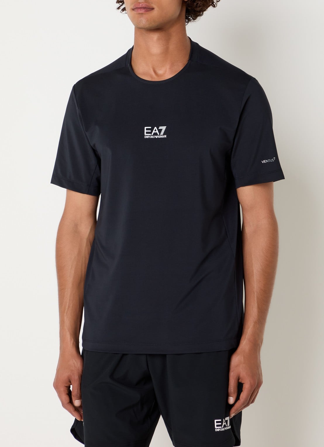 Armani T-shirt met logo - detail donkerblauw