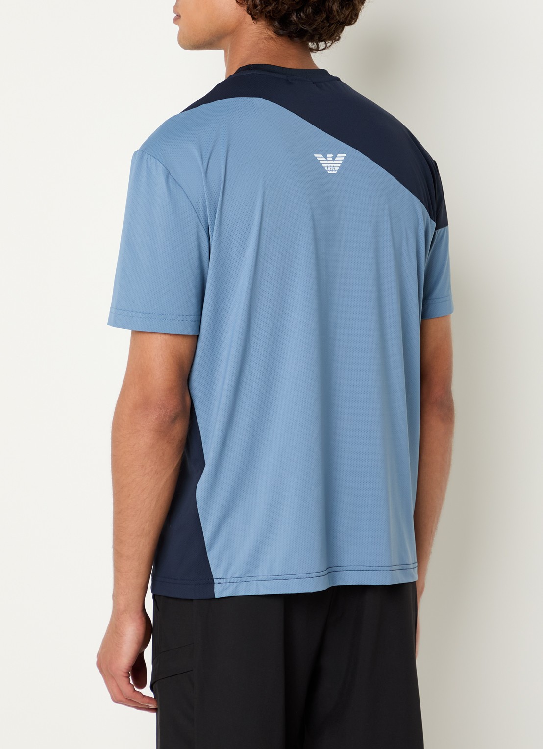 Armani T-shirt met logo - achterkant donkerblauw