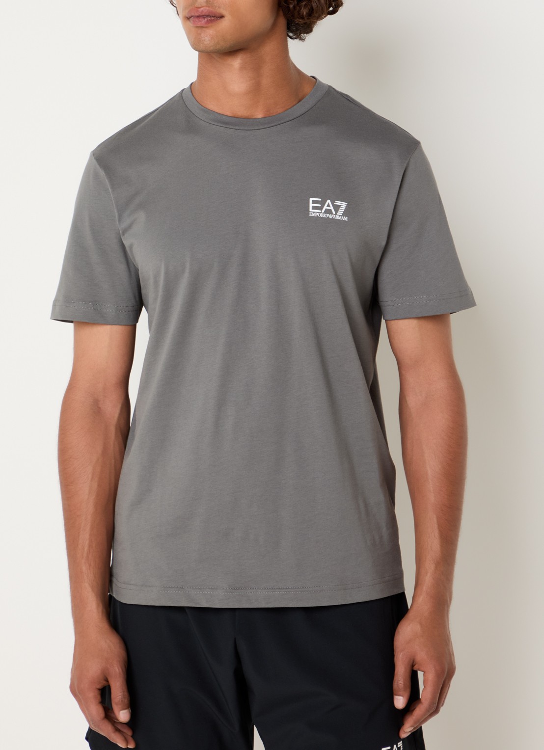 Armani T-shirt met logo - detail 4 donkergrijs