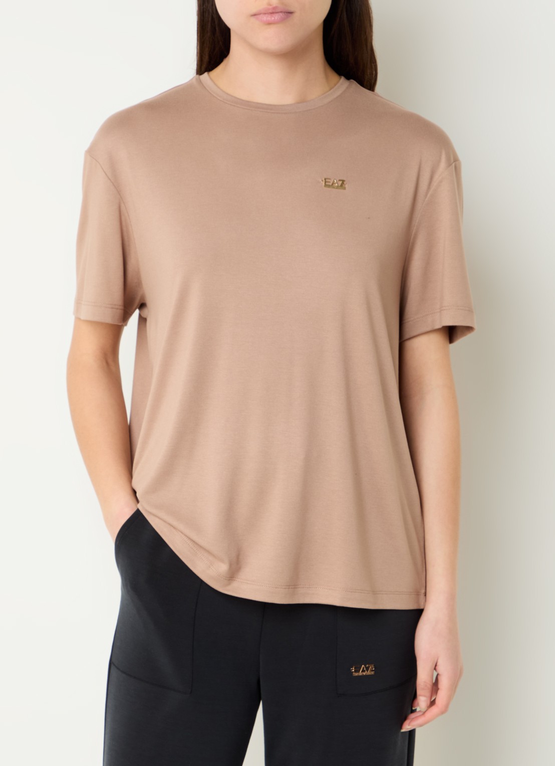 Armani T-shirt met logo - detail 4 vanillegeel