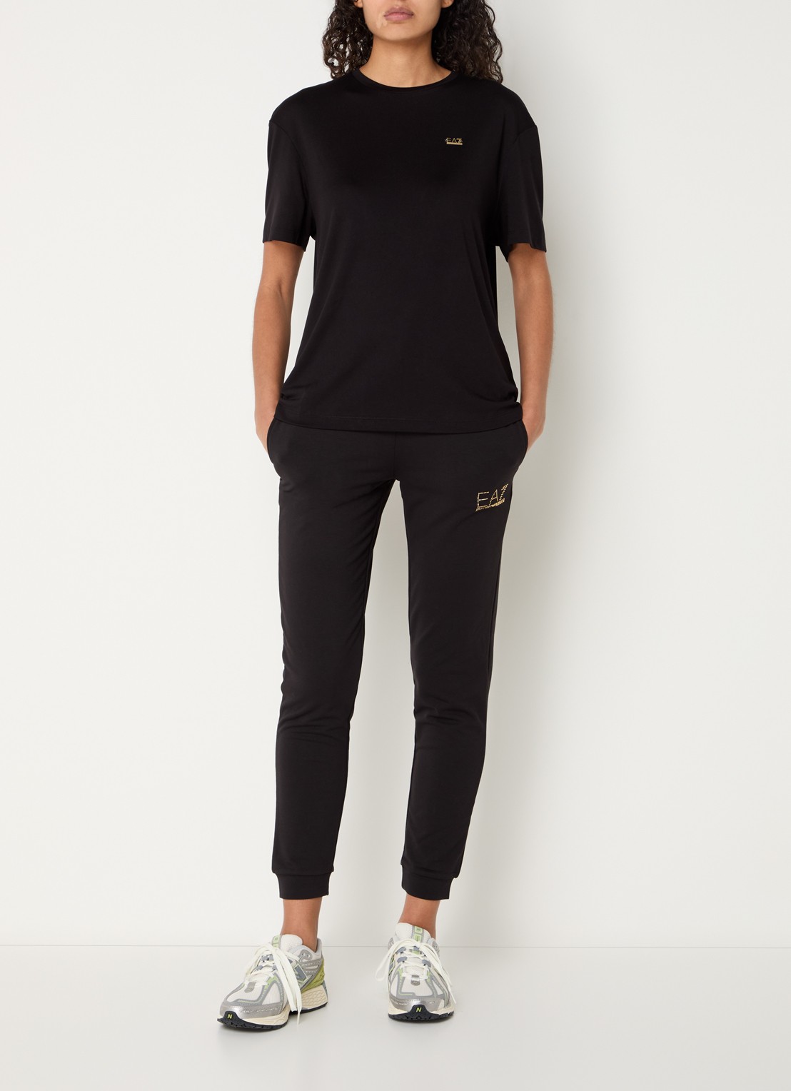Armani T-shirt met logo - voorkant 2 zwart
