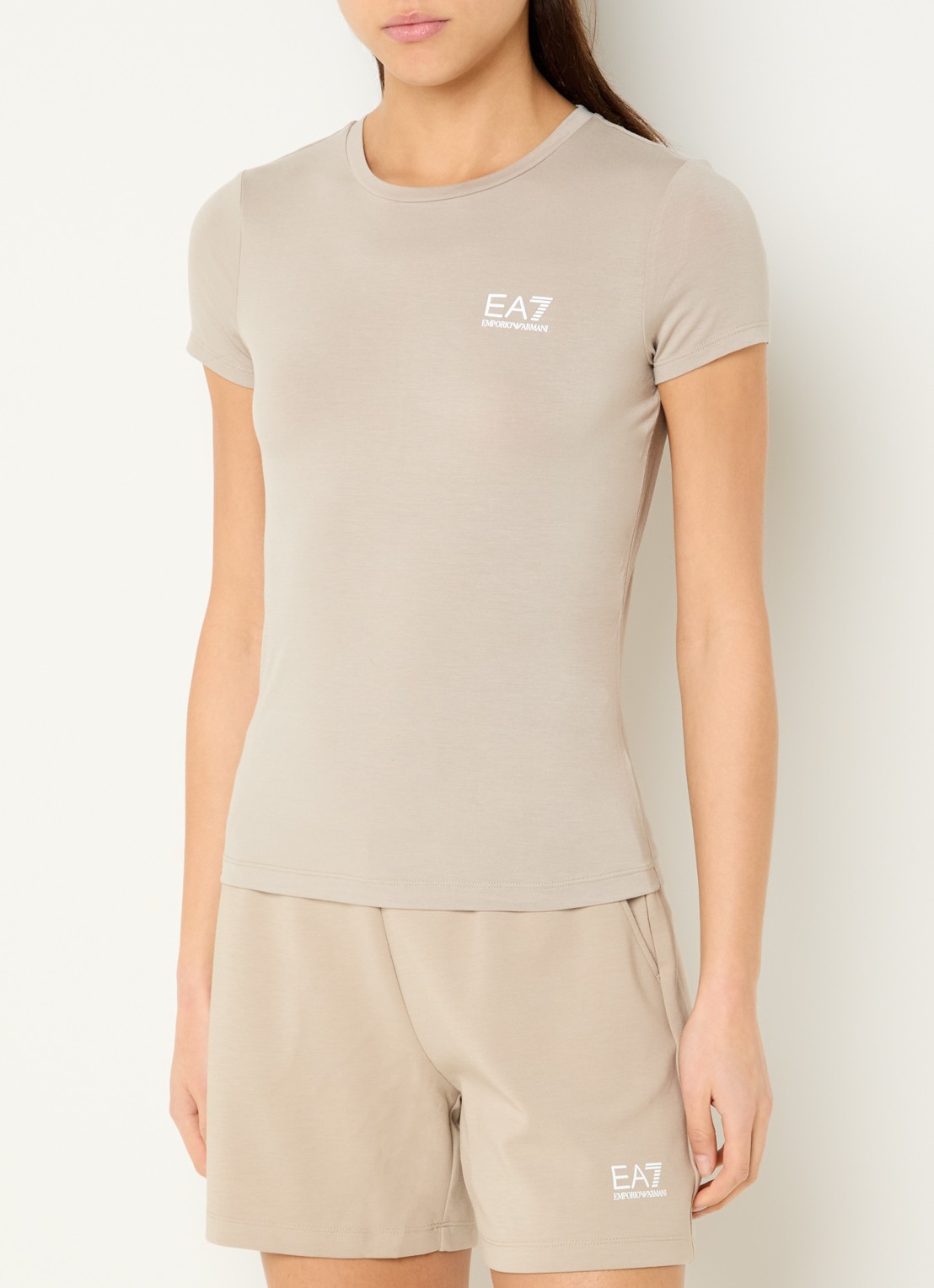 Armani T-shirt met logo - achterkant 4 beige
