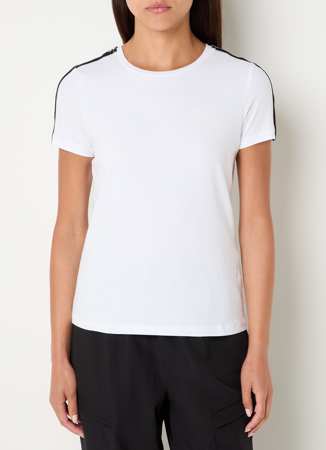 Armani T-shirt met logo - detail 4 wit