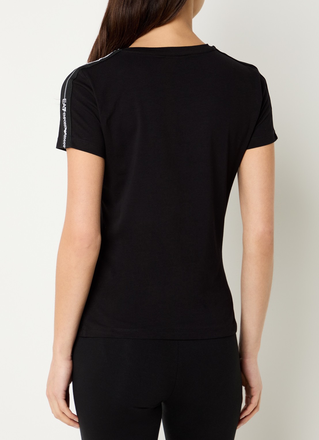 Armani T-shirt met logo - achterkant zwart