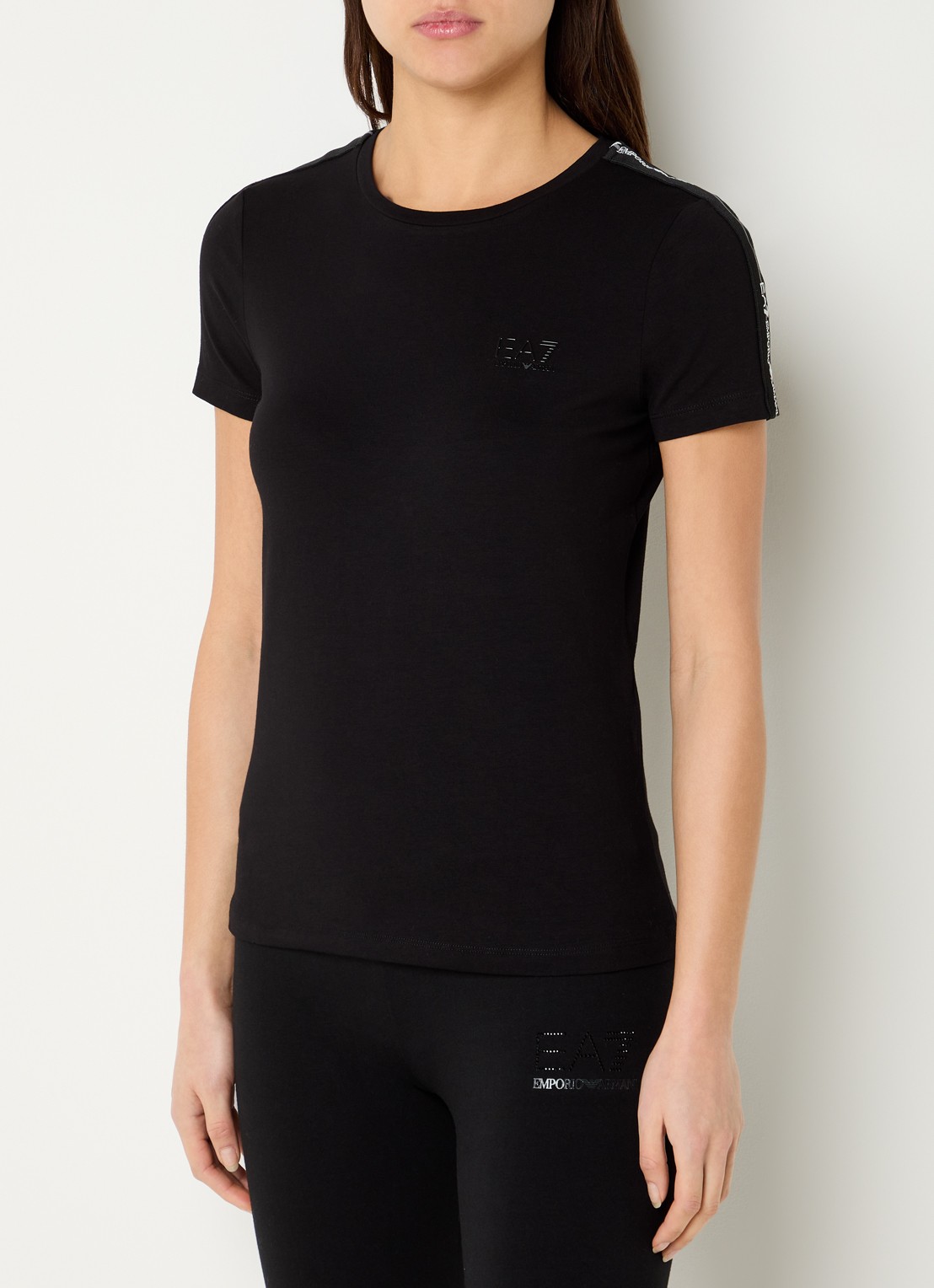 Armani T-shirt met logo - detail 2 zwart