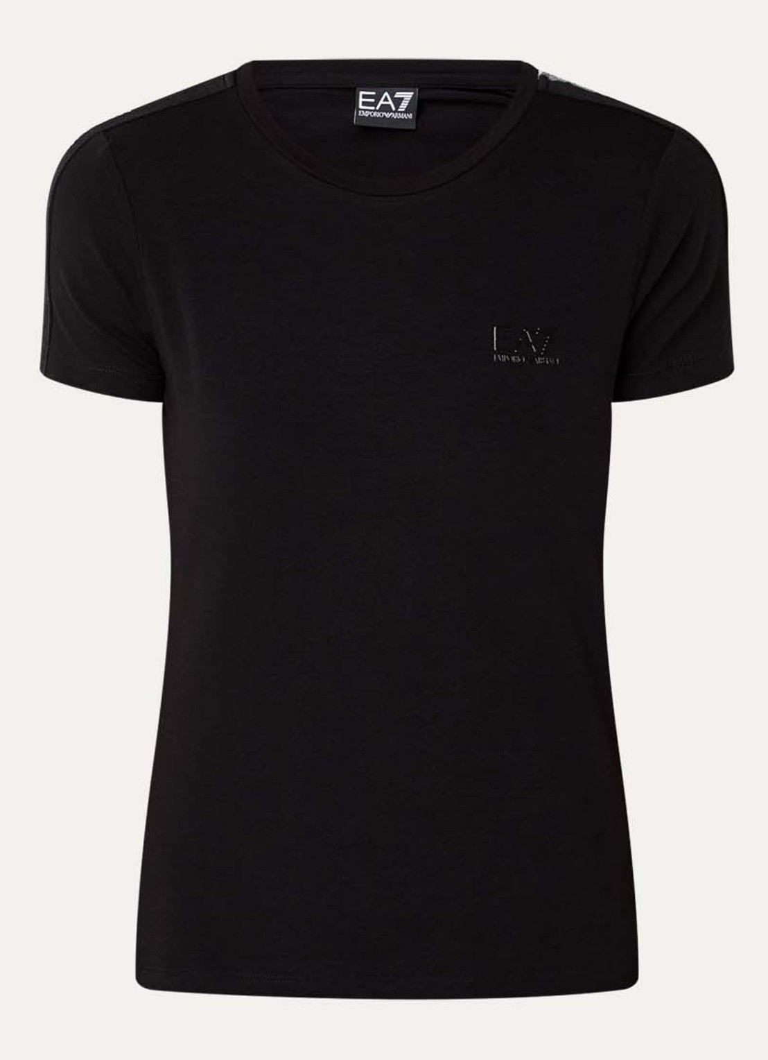 Armani T-shirt met logo - voorkant 3 zwart