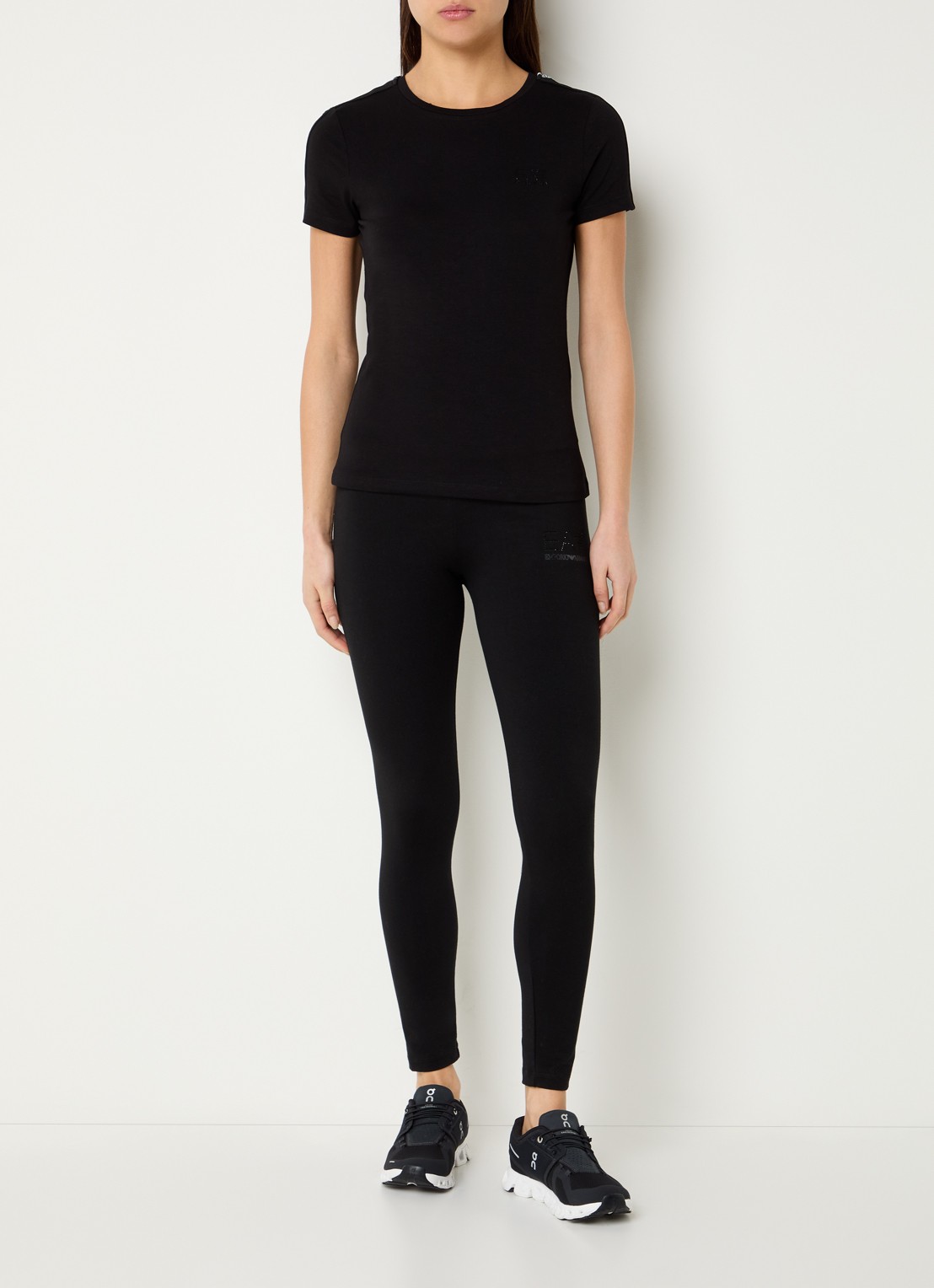 Armani T-shirt met logo - voorkant 4 zwart