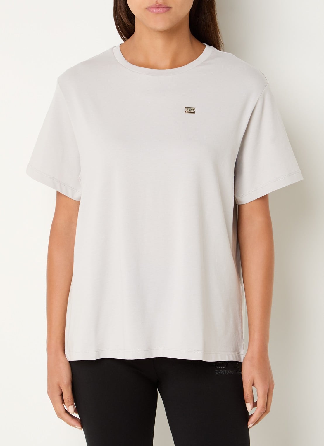 Armani T-shirt met logo - detail 3 beige