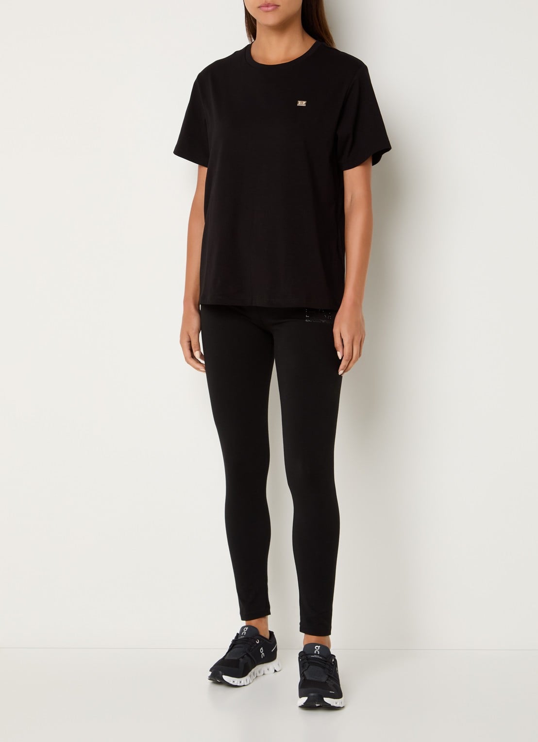 Armani T-shirt met logo - voorkant 4 zwart