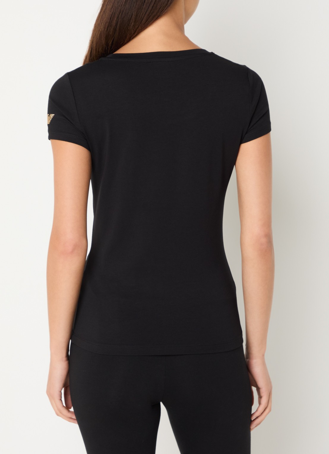 Armani T-shirt met logo - achterkant 3 zwart