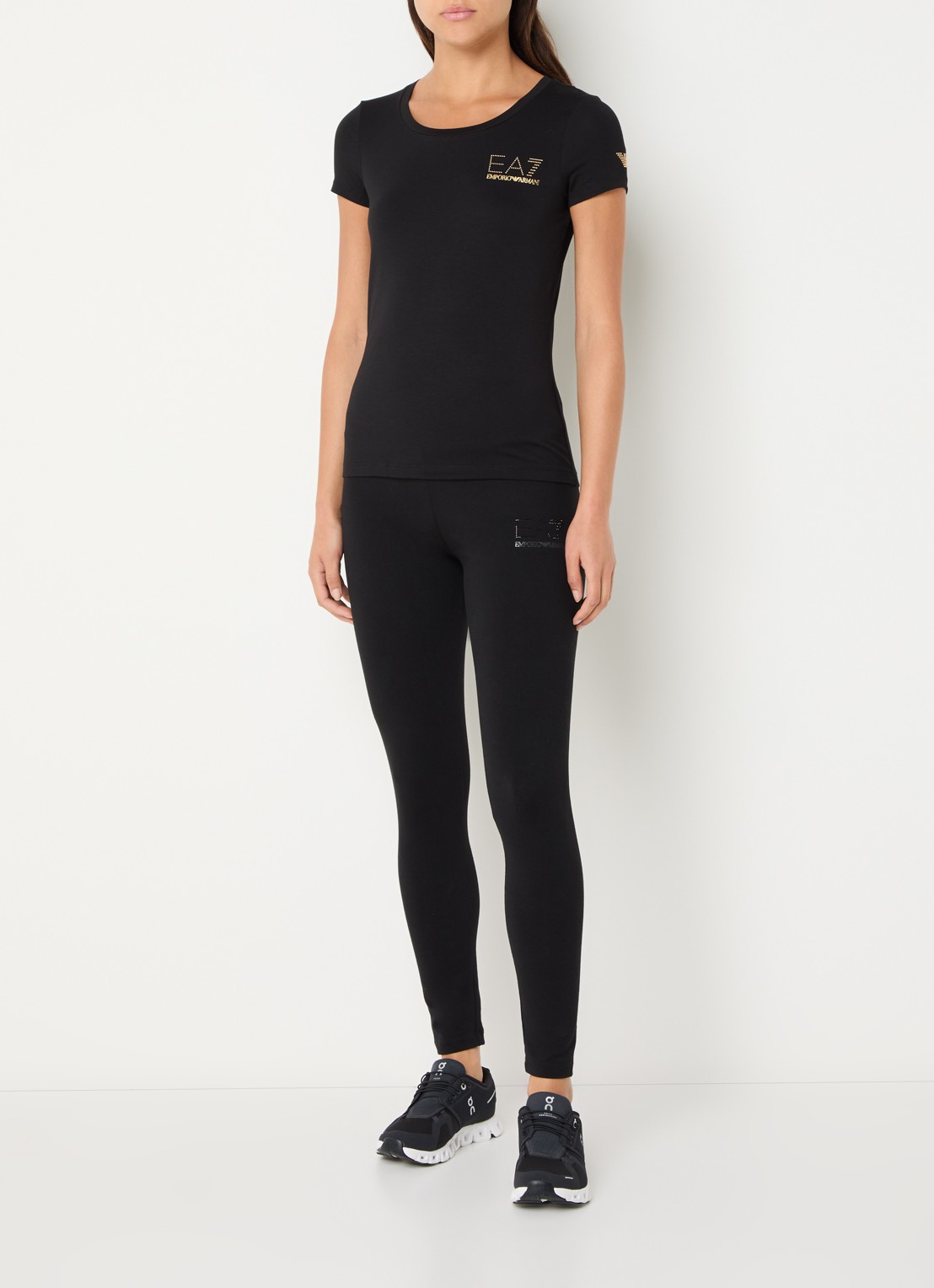 Armani T-shirt met logo - voorkant 2 zwart